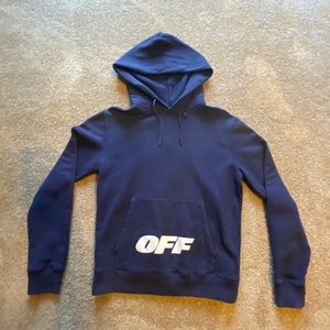 Off-White Men's Blue Ombré Print Sweatshirt XS